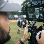 Brazilian 1st assistant camera focus puller working on set