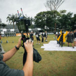 Brazilian 1st assistant camera focus puller working on set