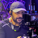 Brazilian 1st assistant camera focus puller working on set